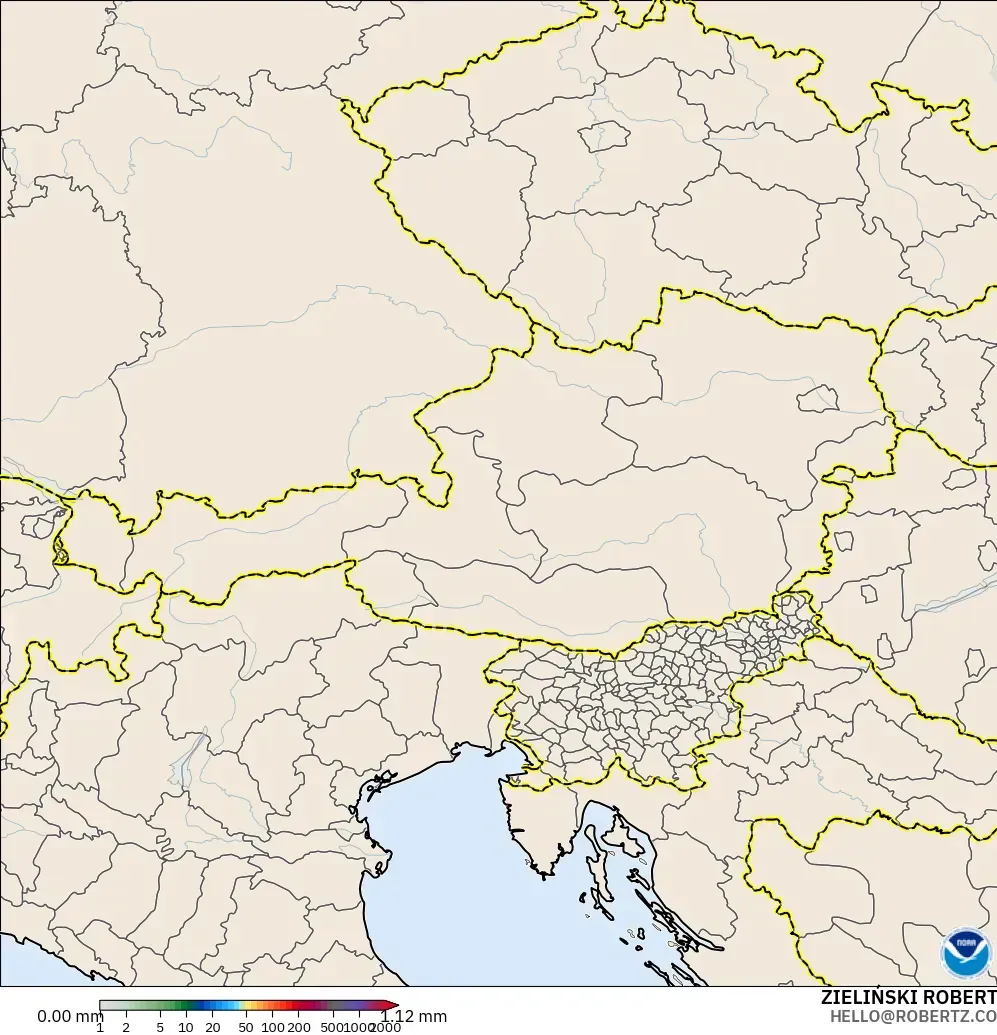 GFS modelo - Austria, Acumulación de precipitación
