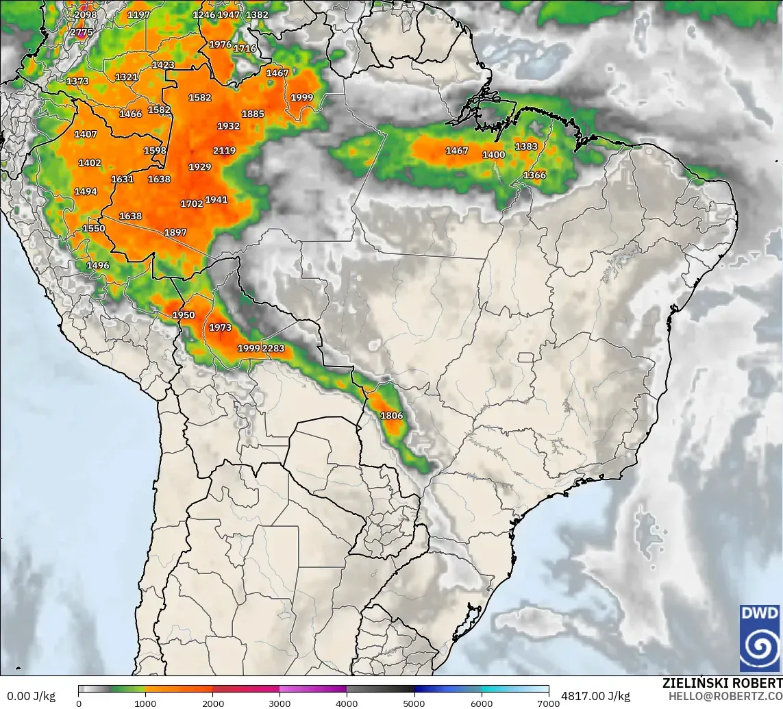 ICON modelo - Brasil, CAPE