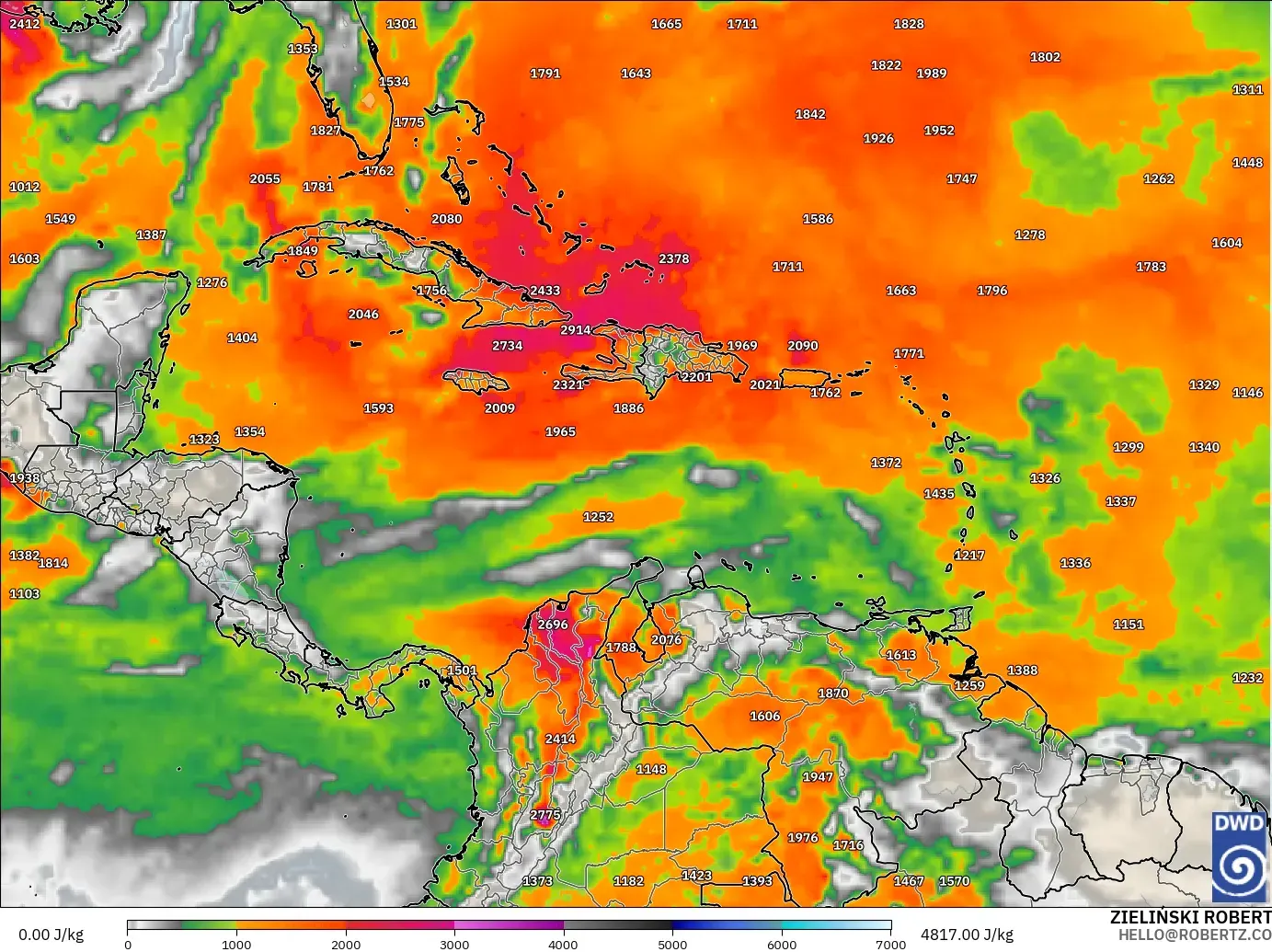 ICON modelo - Caribe, CAPE