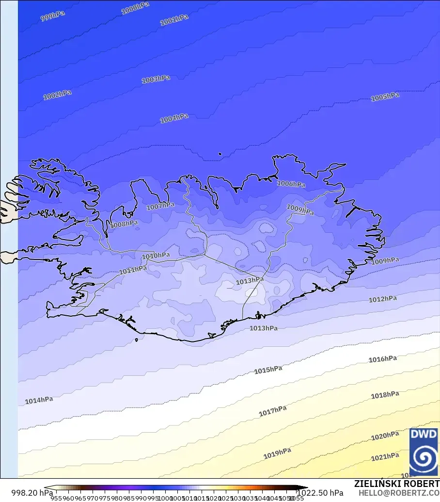 ICON modelo - Islandia, Presión