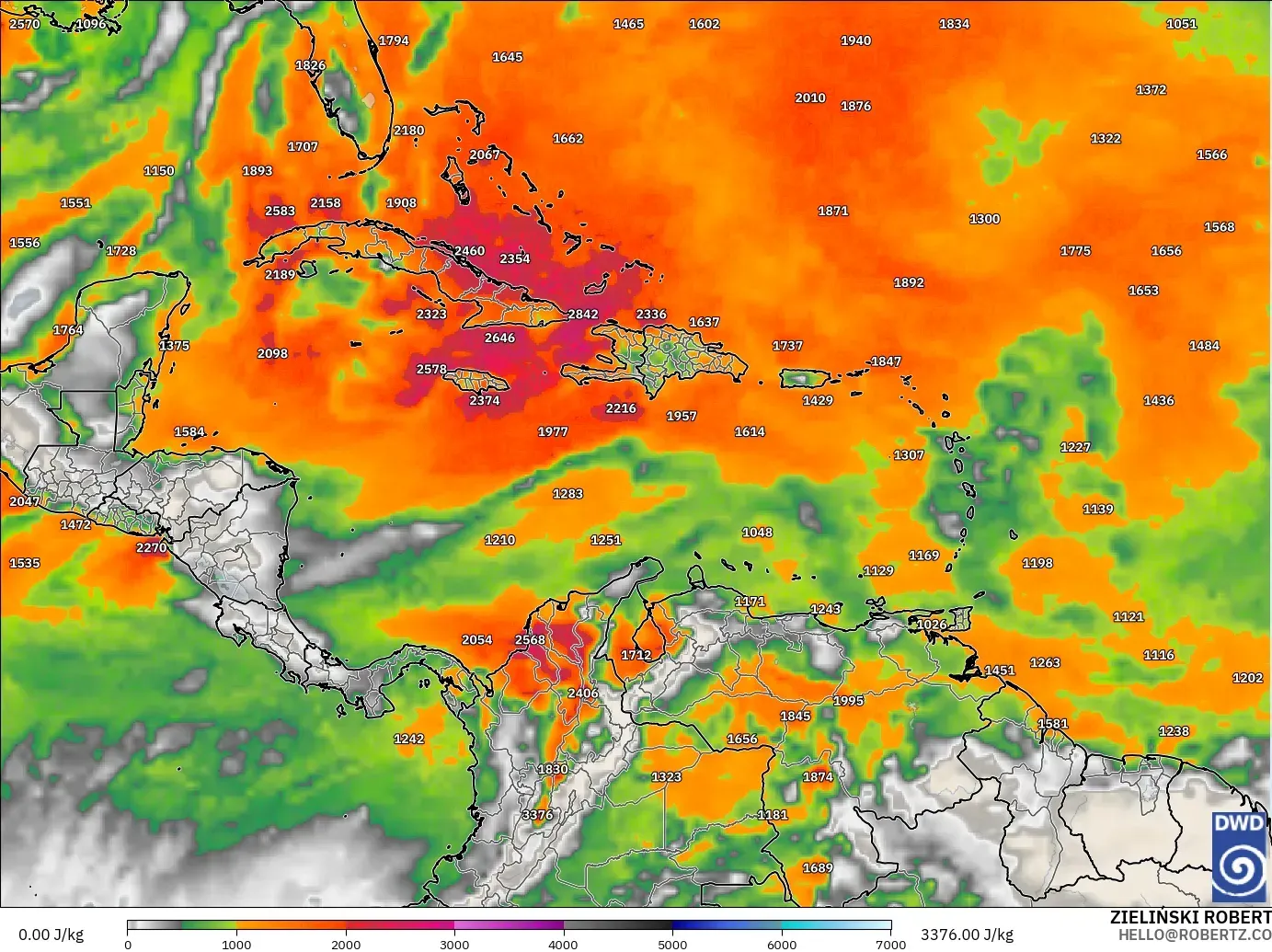 ICON modelo - Caribe, CAPE