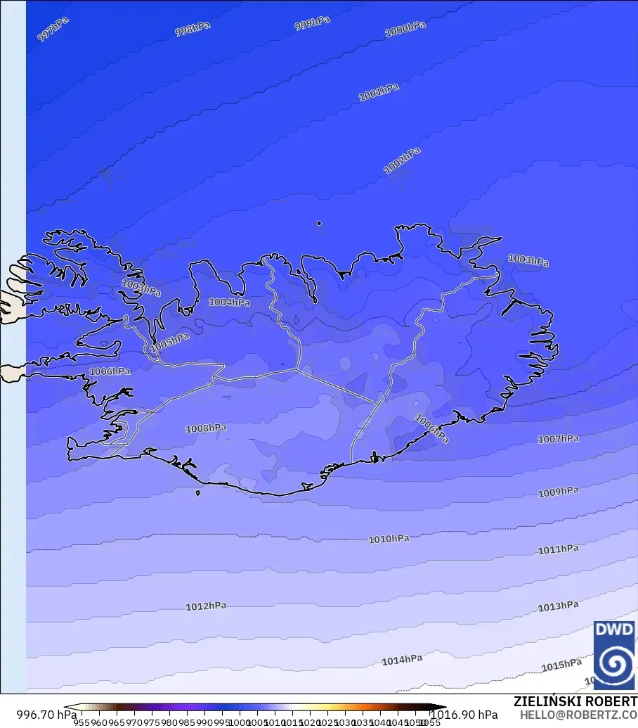 ICON modelo - Islandia, Presión