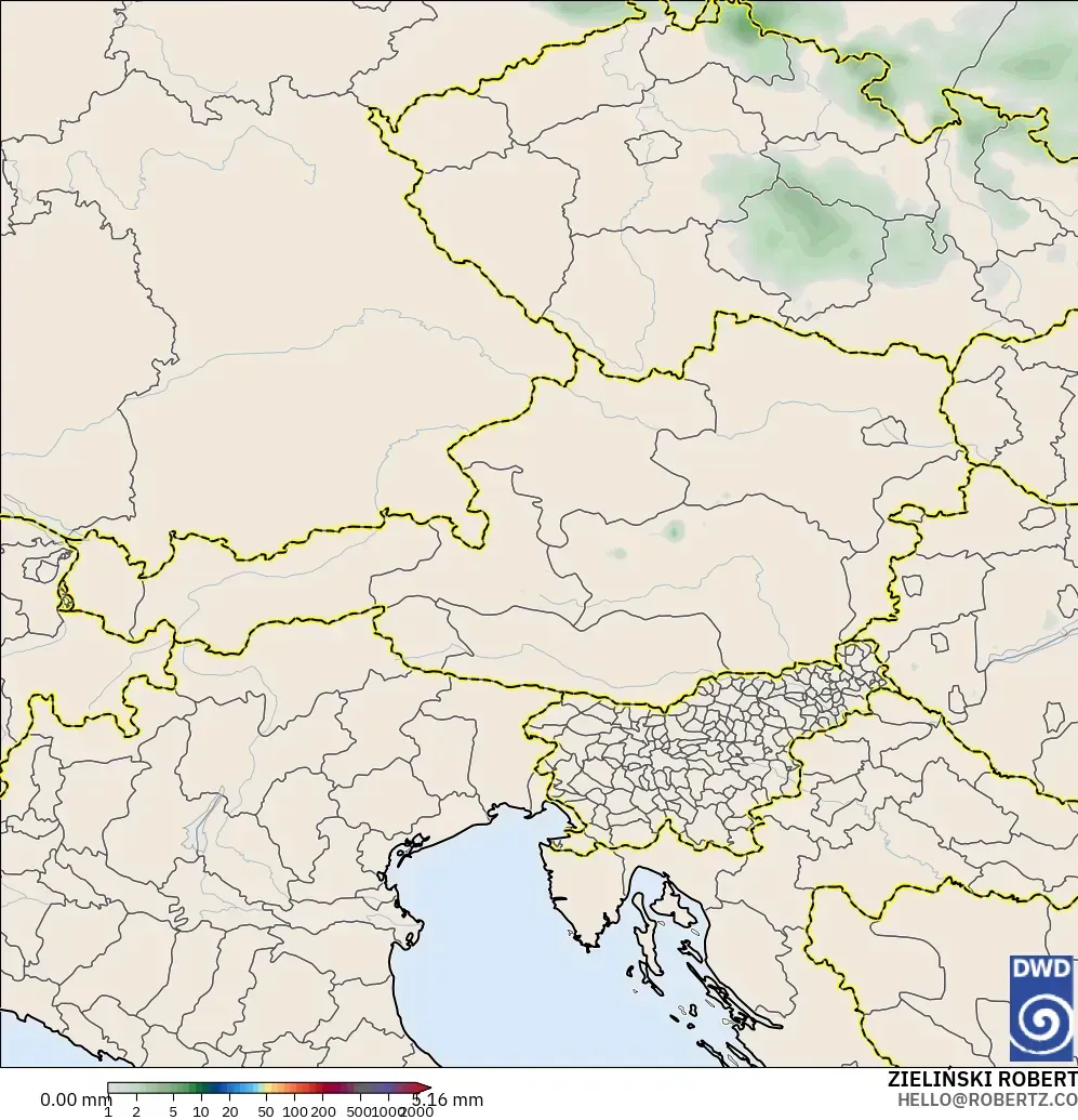 ICON modelo - Austria, Acumulación de precipitación