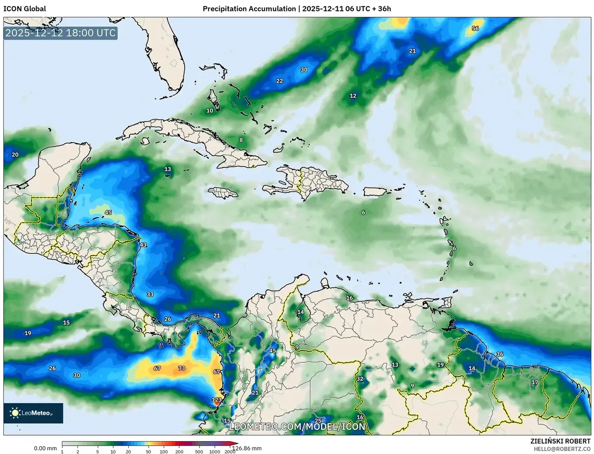 2025-12-11 Precipitation Accumulation Forecast: Heavy Rain & Strong