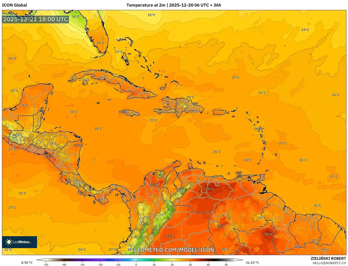 2025-12-20 Soleado Cálido Domingo Pronóstico de Temperatura – San José, Cartago y Ciudades Cercanas