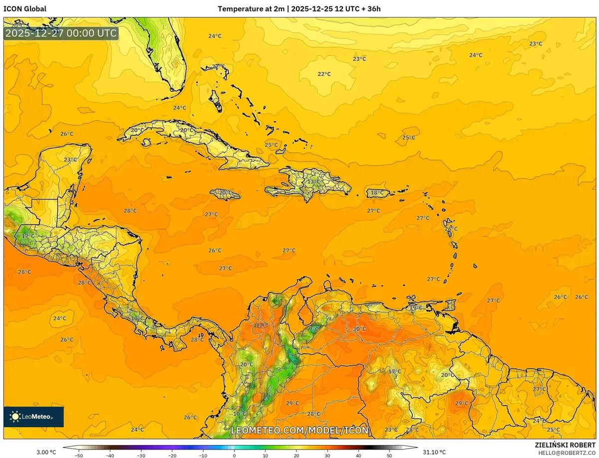Tormenta sorpresa sacude el Caribe después de un viernes perfecto y soleado - Detallado 26 de diciembre de 2025