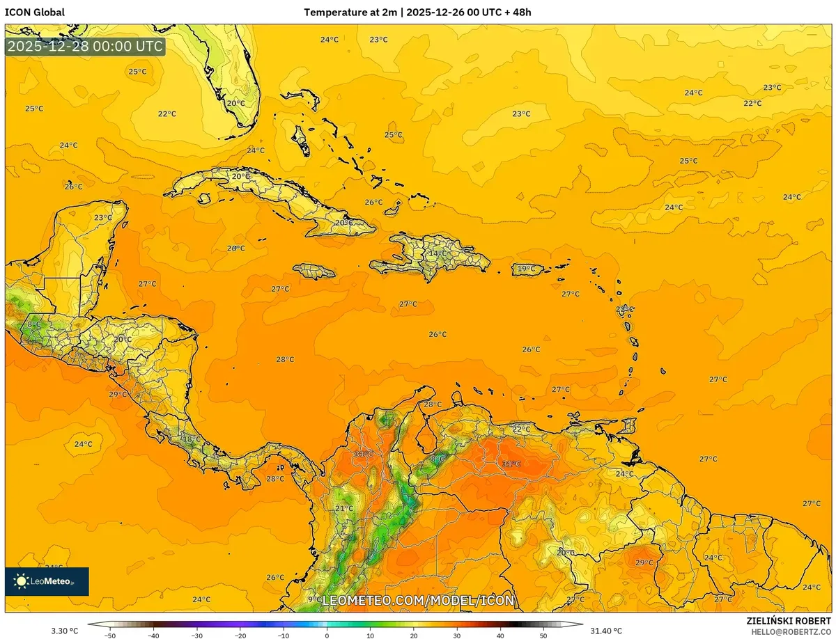 2025-12-26 Tarde Disminución de Temperatura a 17 °C – Pronóstico de Sábado Cálido
