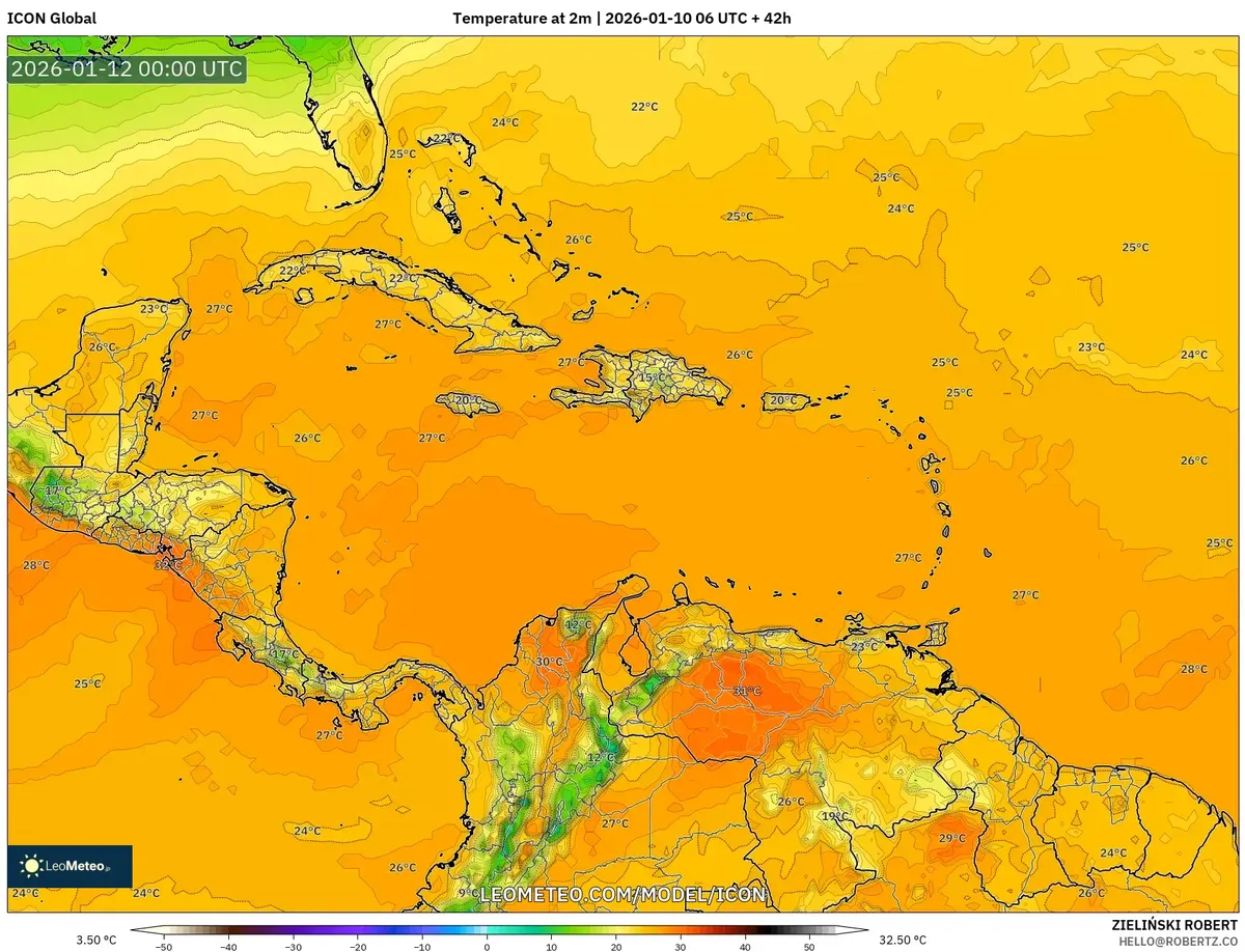 Descenso Nocturno de Temperatura en San José 11 de enero de 2026