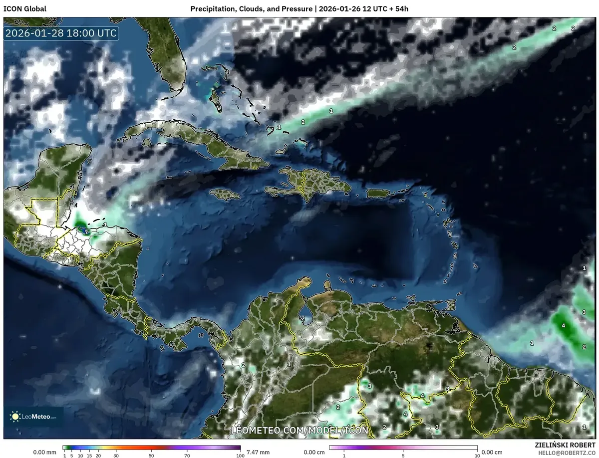 Cielos despejados sobre Costa Rica el 28 de enero de 2026