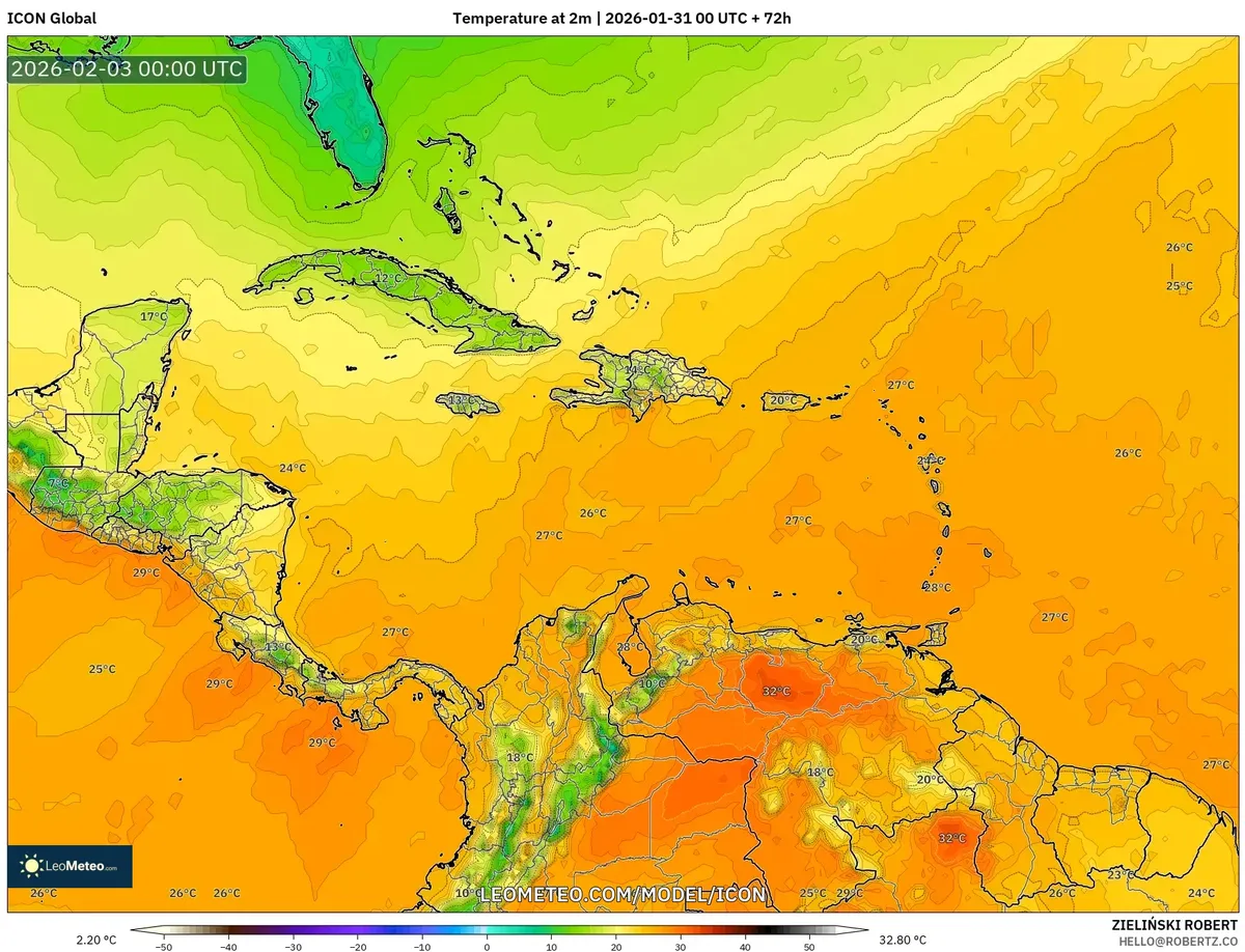 Late Day Temperature on February 2, 2026