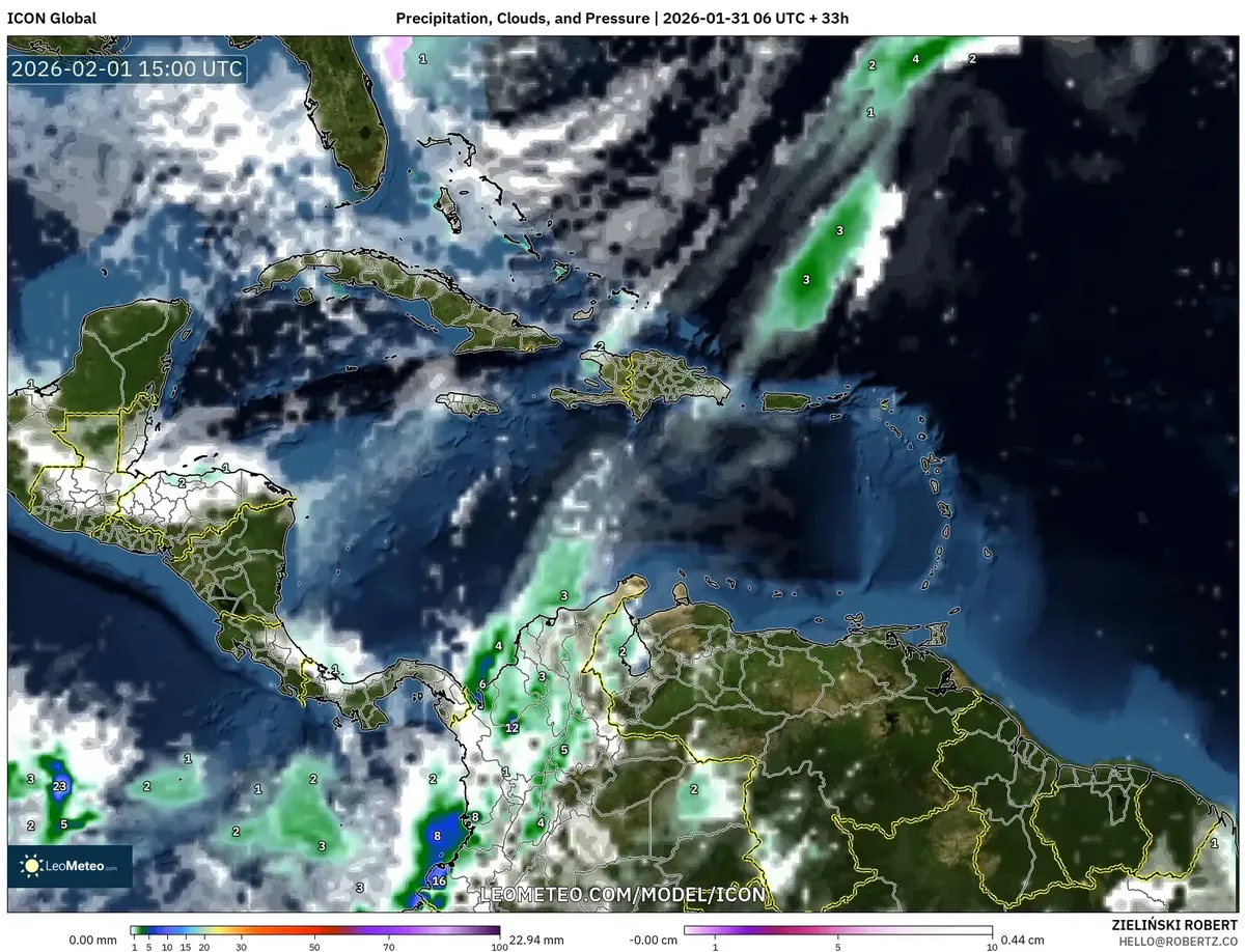 Fuertes lluvias en el Valle Central el 1 de febrero de 2026