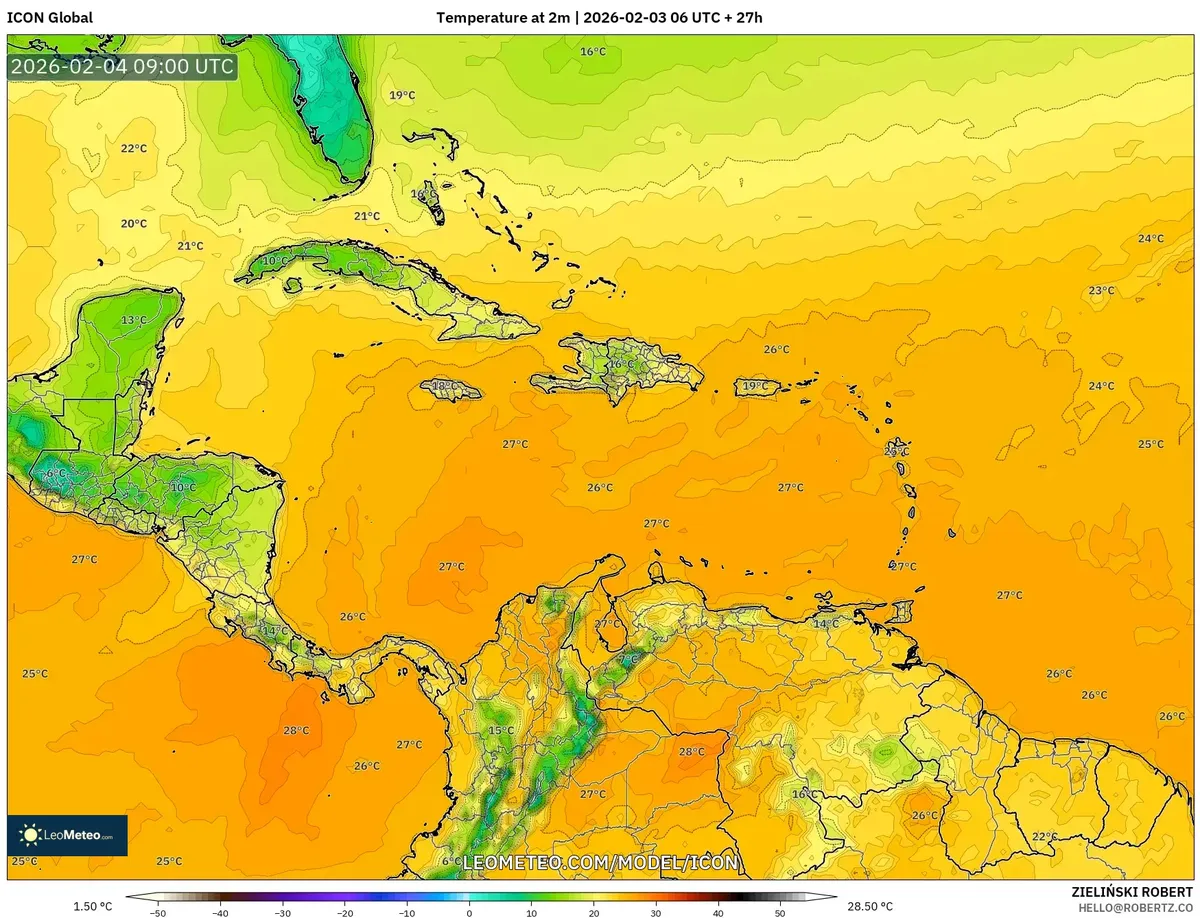 Mínimas frescas al amanecer en Costa Rica el 4 de febrero de 2026